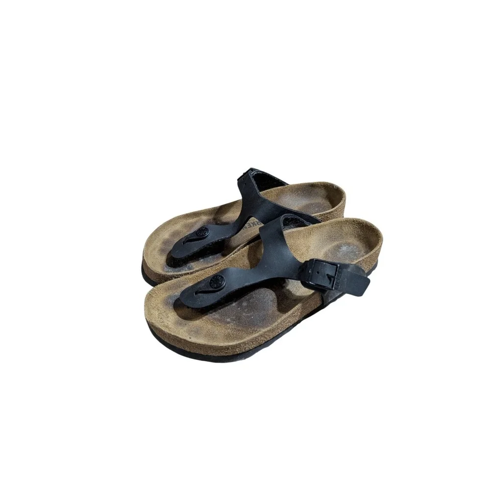 Birkenstock Gizeh Regular Fit Birko Flor Thong Flip Flop Black Size 36/ 6US